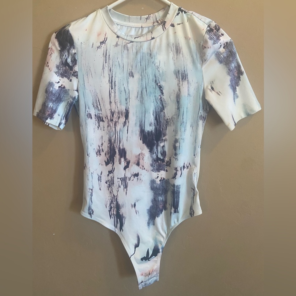 Shein bodysuit multicolor women’s xsmall polyester spandex